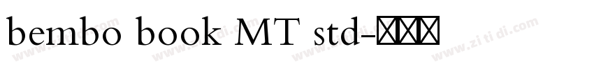 bembo book MT std字体转换